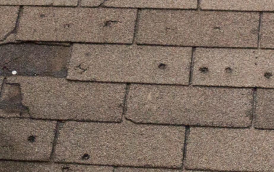 Roof hail damage picture