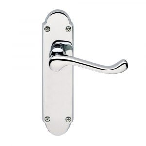 Lever on backplate handles