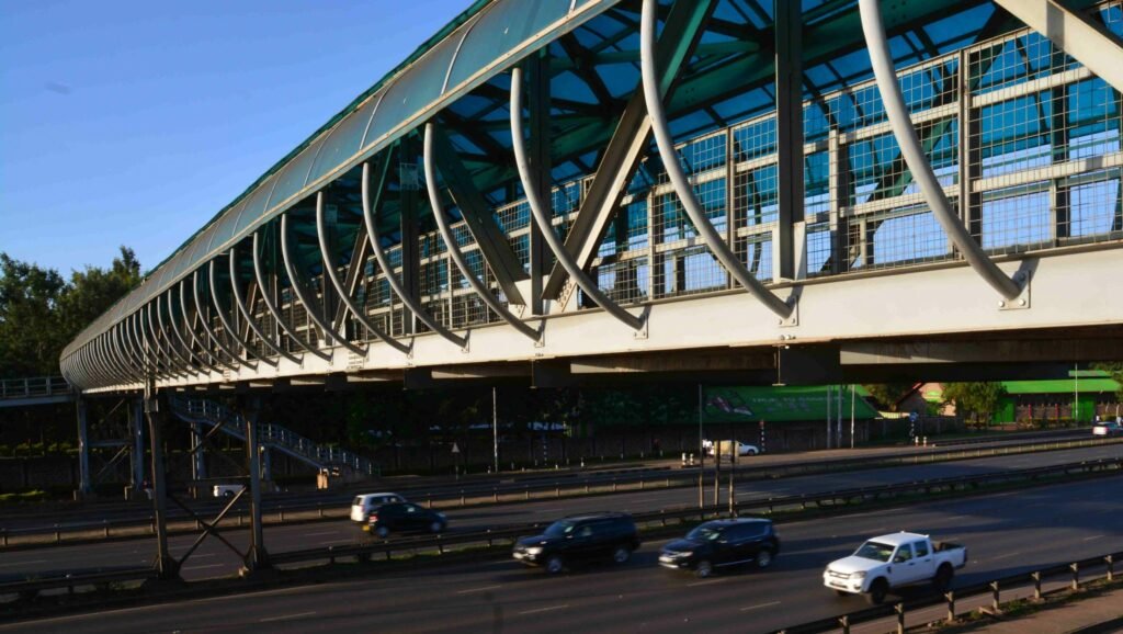 a flyover with made of steel