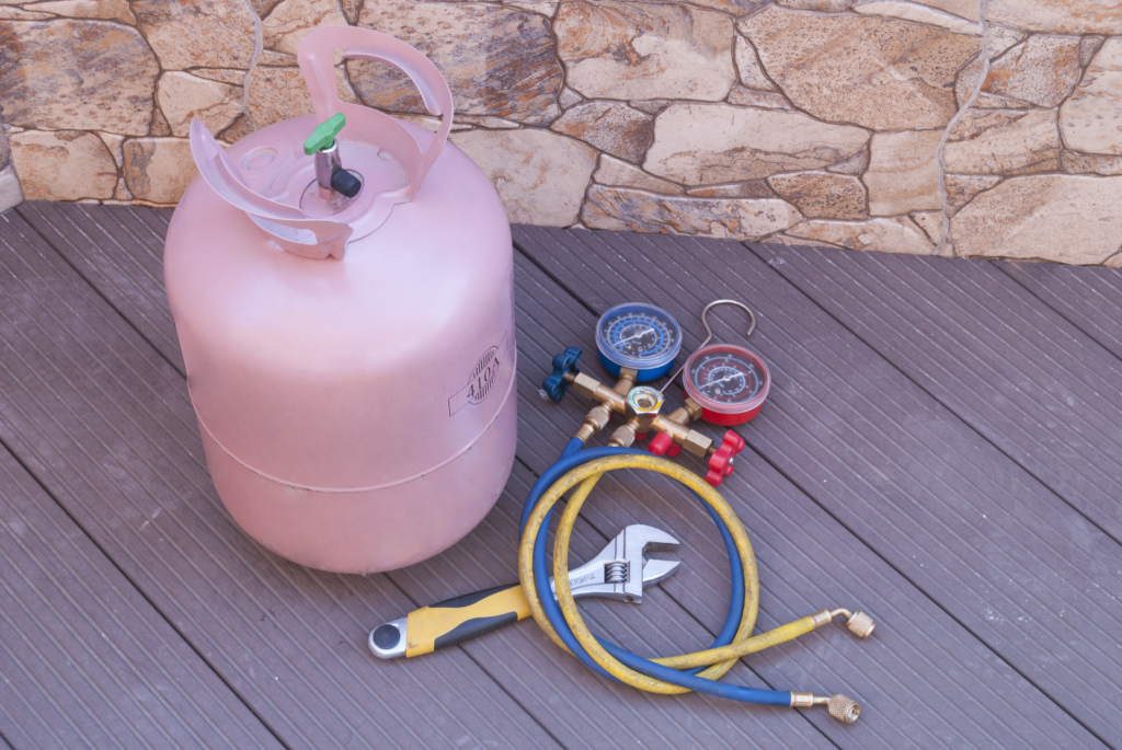 Freon refrigerant.