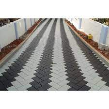 black and white pavers