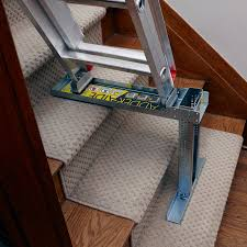 This is an example how to use ladder aide on stairs.
